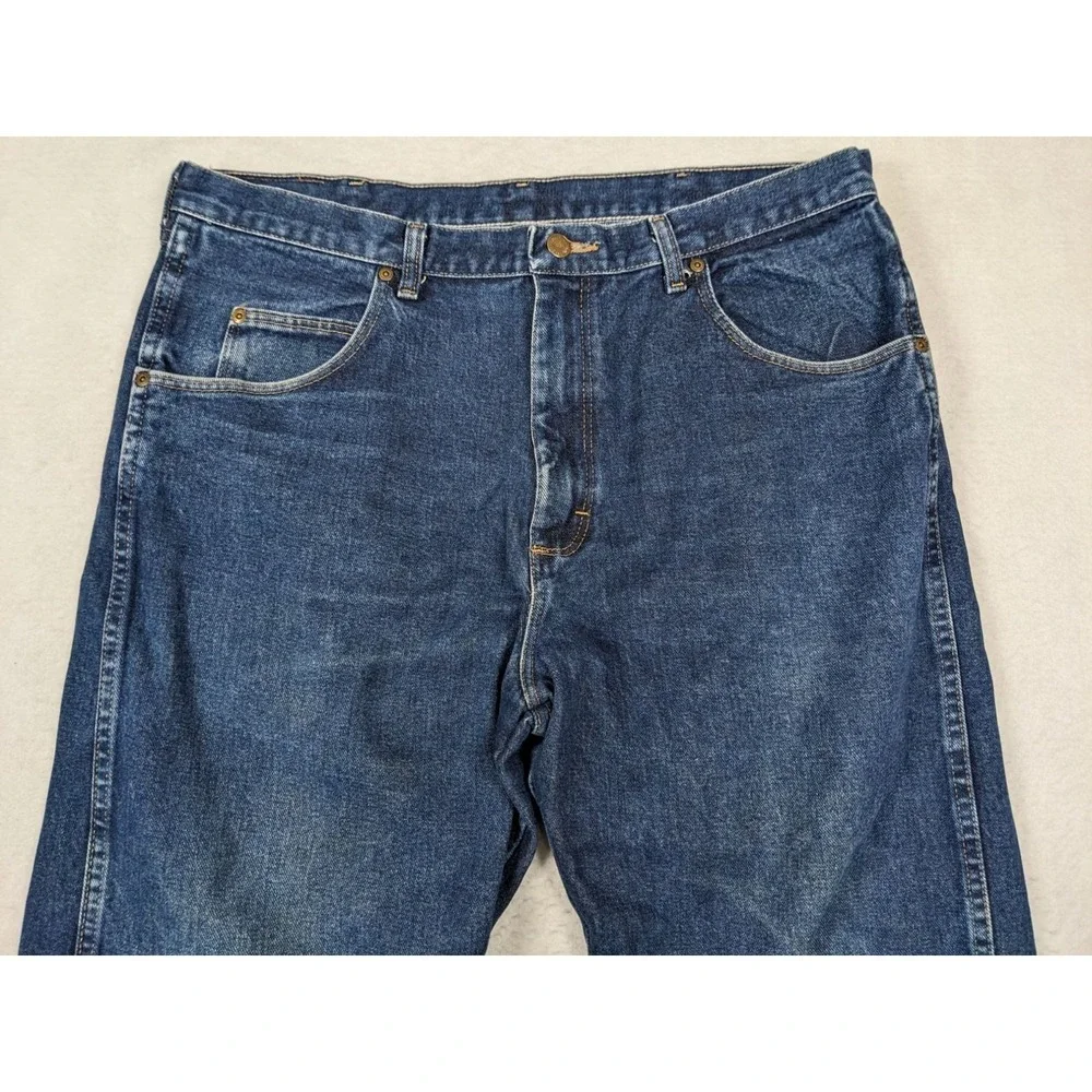 Wrangler Mens Jeans Size 38 x 32 Cotton Blue